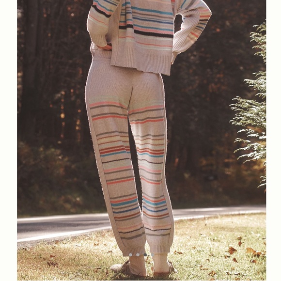 Anthropologie Sweater Pants Lift Pass Pants Daily Practice Large Gray NEW - Picture 3 of 15